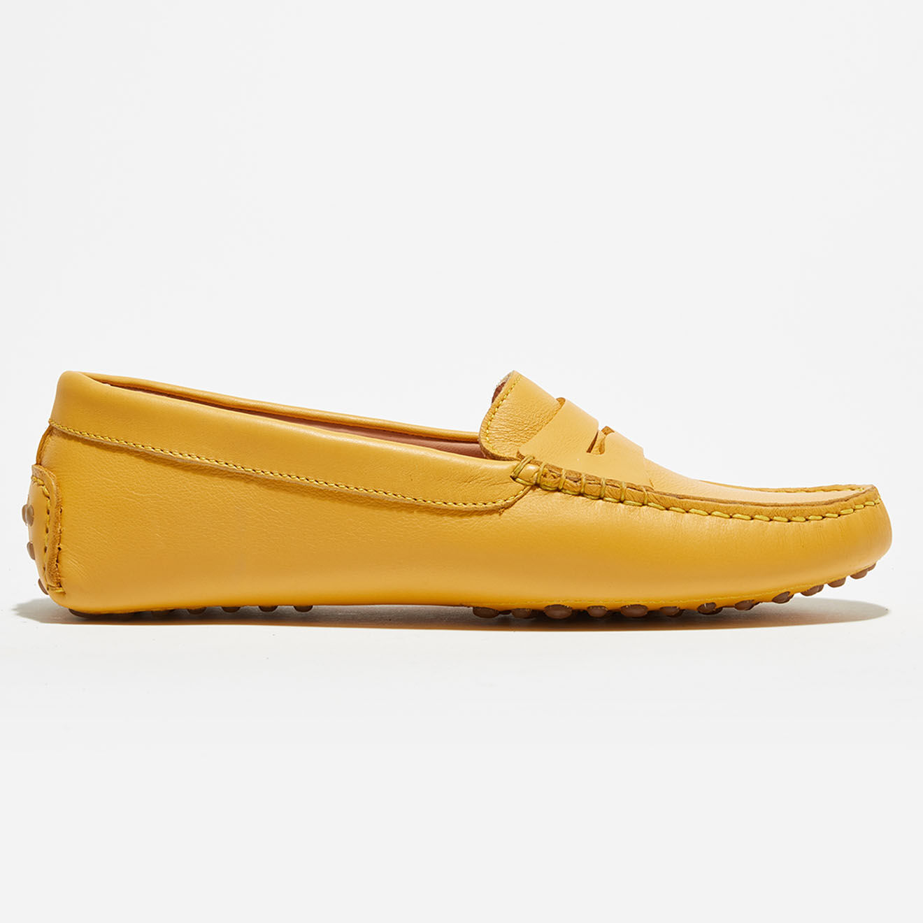 Loafers Mocassins en Cuir Lisse Elya  jaune twitty