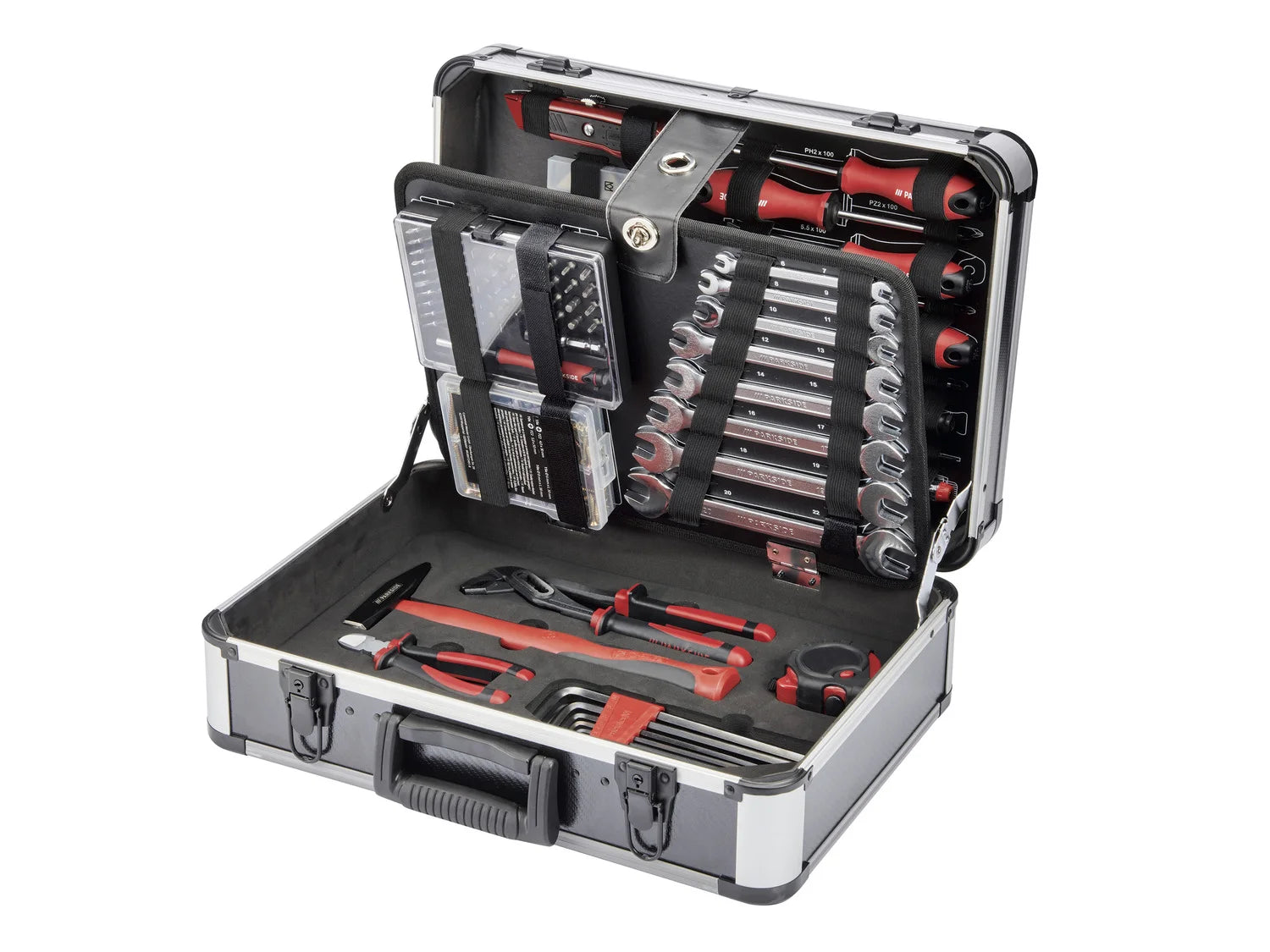 Estojo de ferramentas PARKSIDE®, completo, 129 peças