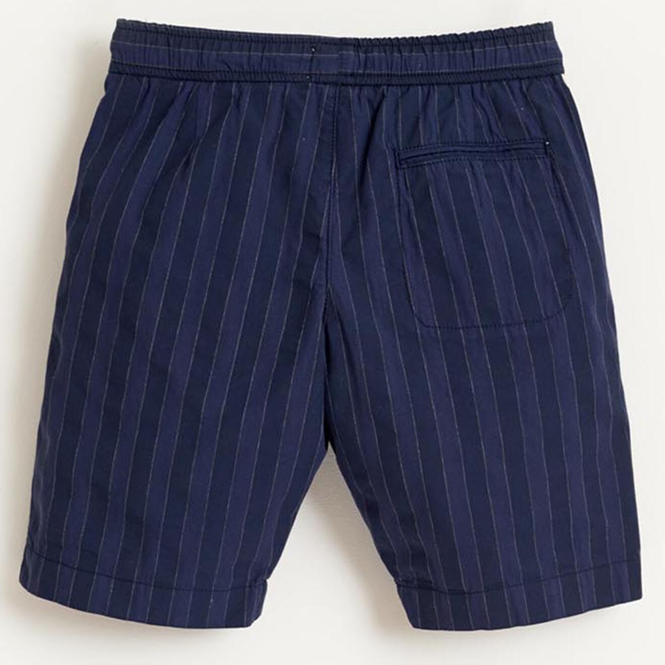 Bellerose Short Pawl en Coton à rayures marine