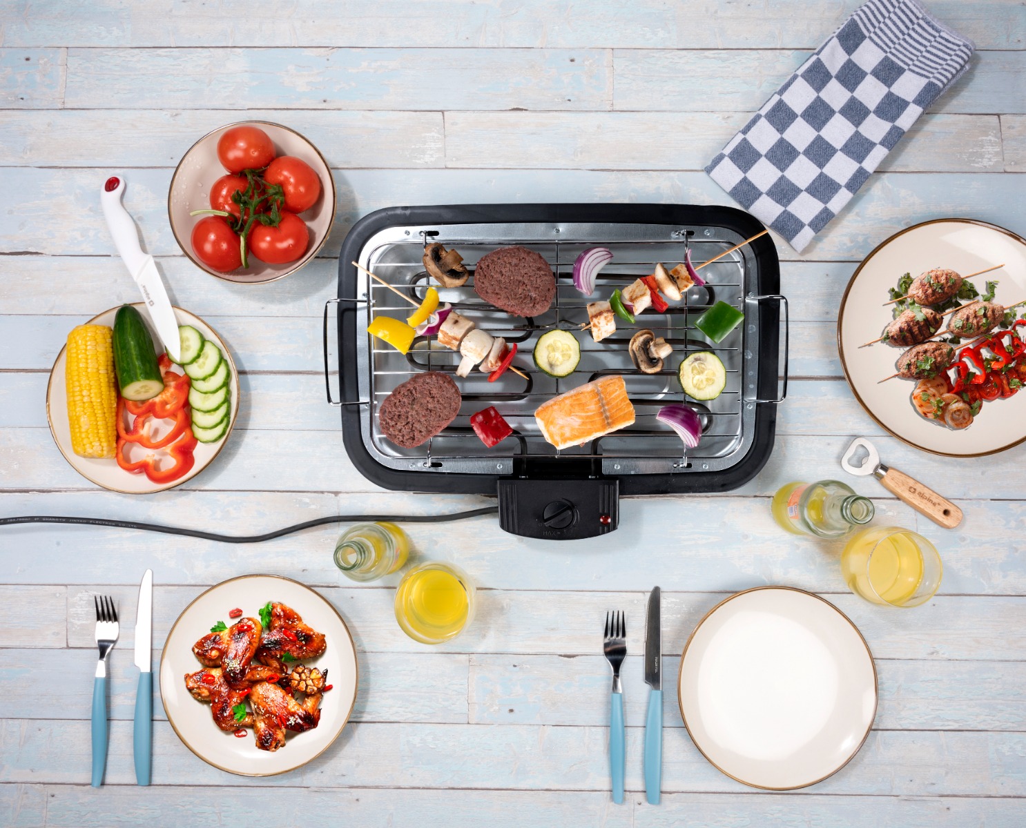 Alpina elektrische BBQ  2-in-1