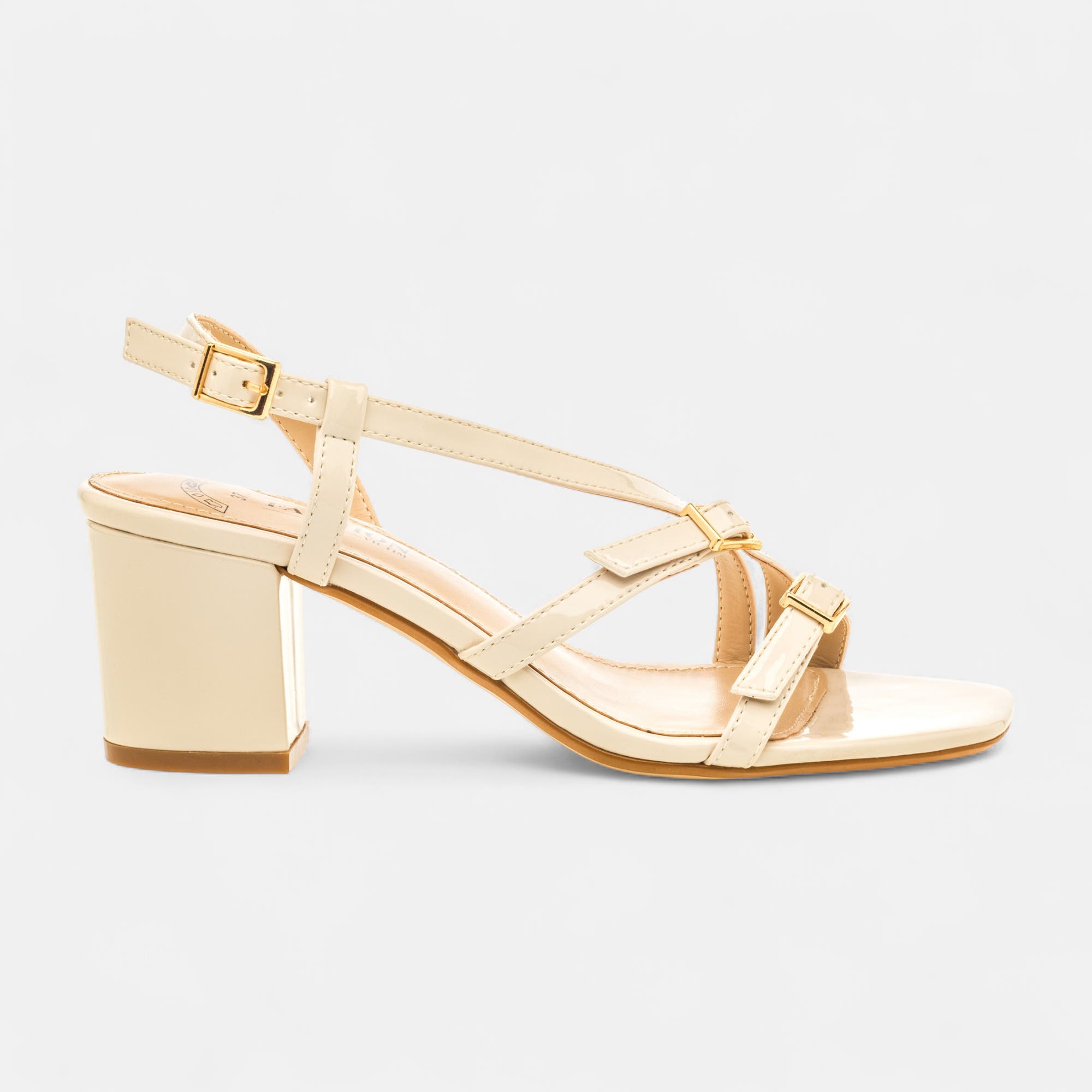 Nu-pieds à talon Femme beige
