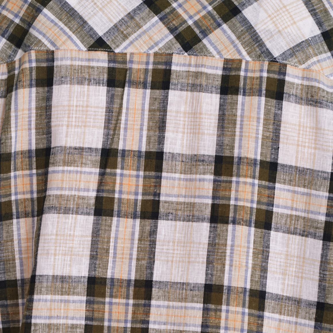 VanVaan Herren Leinen-Hemd mit Karo-Muster weiss / bunt