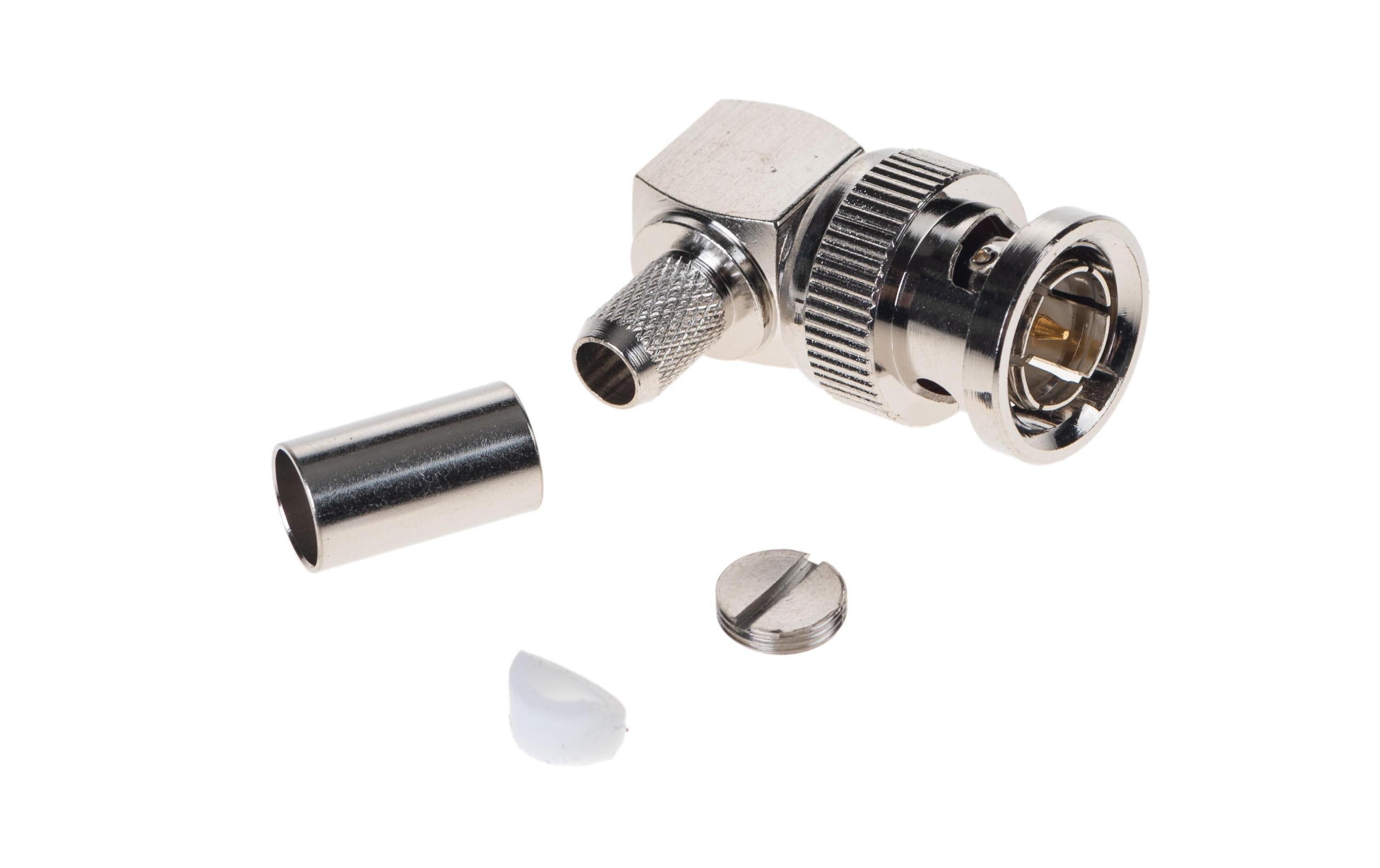 BNC-Stecker TVAC40610 gewinkeltNC-Winkel-Crimpstecker für Videoleitung
