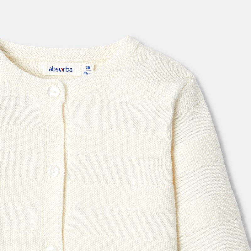 Gilet en tricot blanc naissance Absorba Blanc