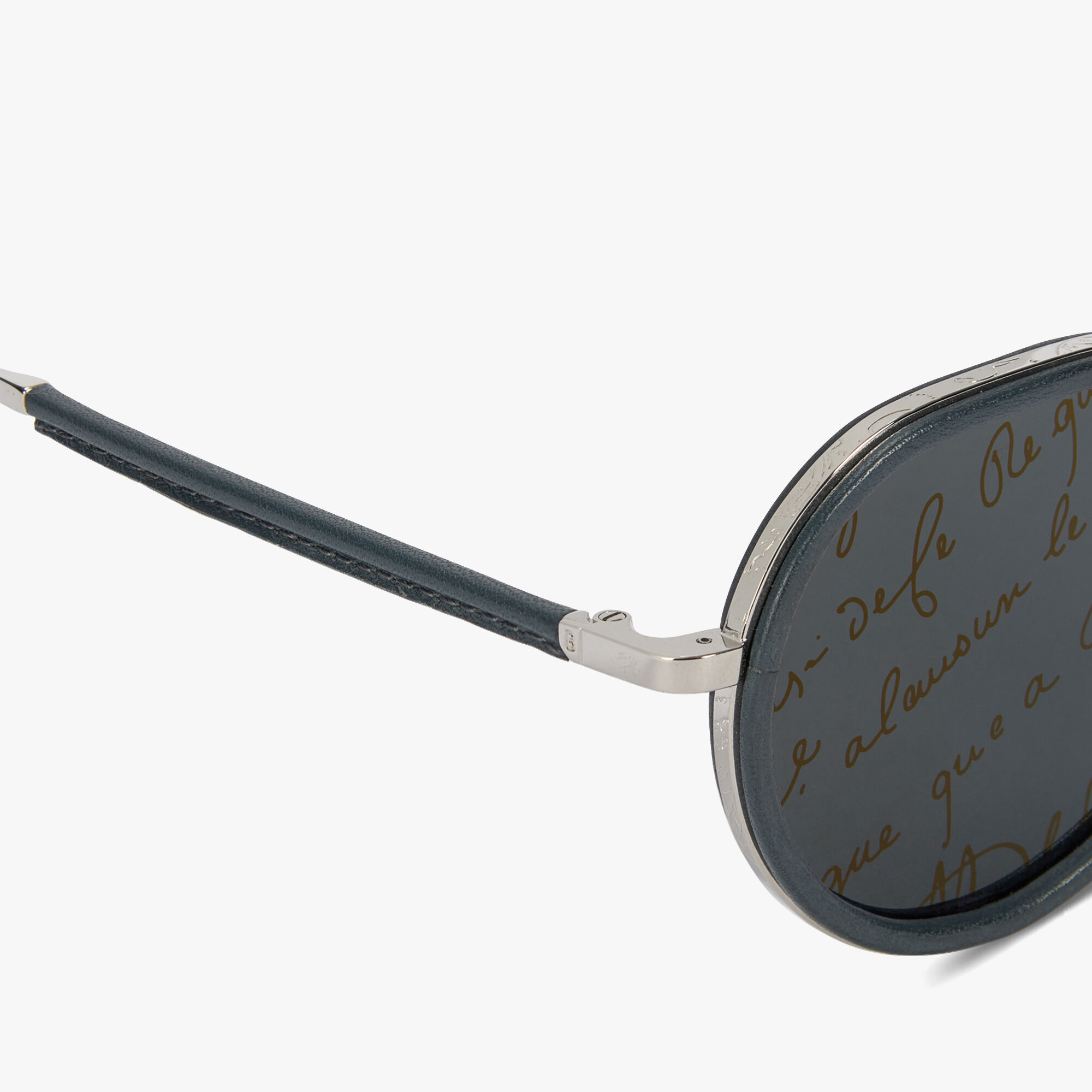 Lunettes De Soleil Centaury En Metal Et Cuir