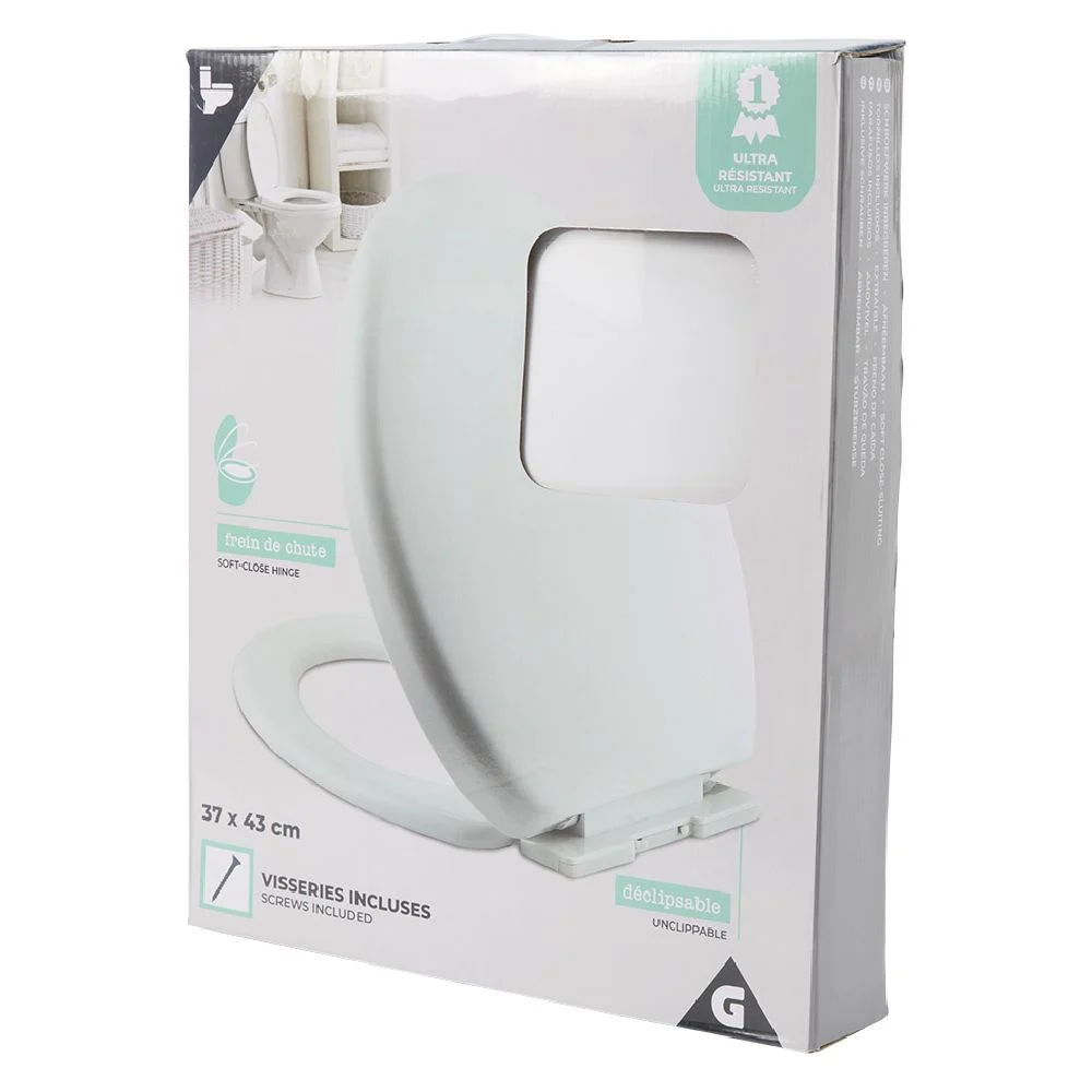 Abattant WC blanc avec frein de chute