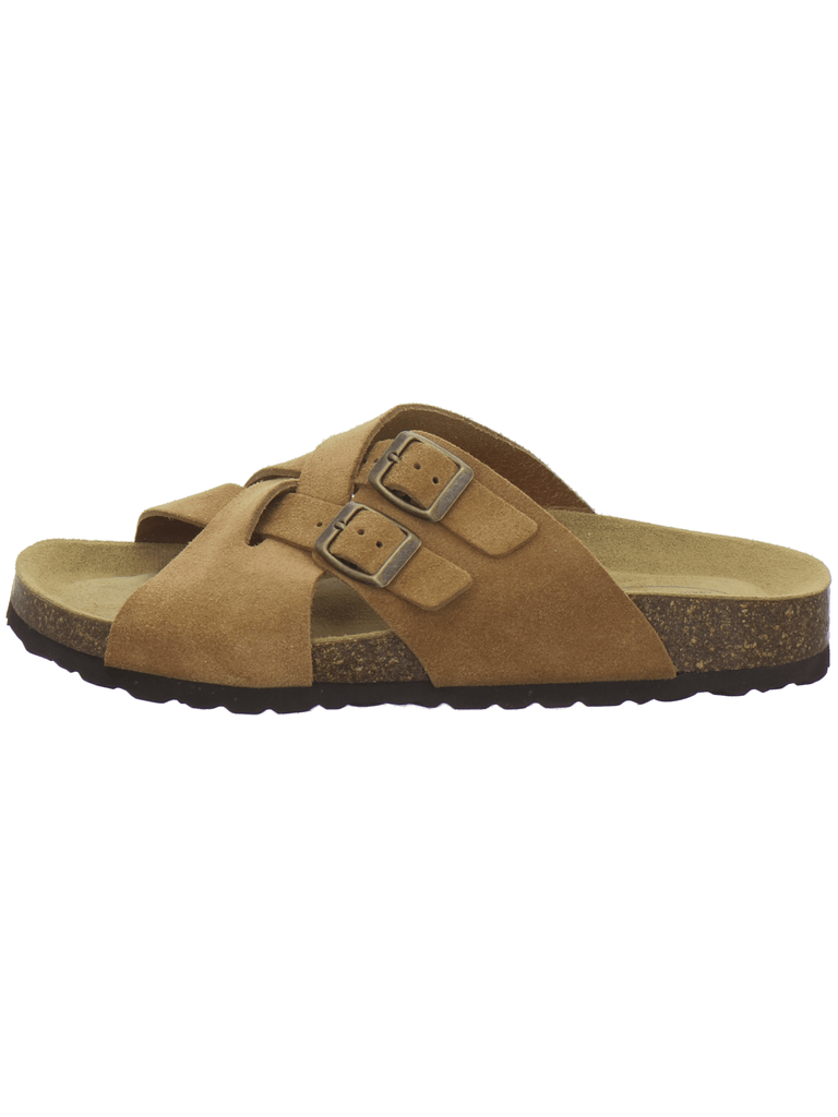 Pantoletten Herren Kralle Leder cognac