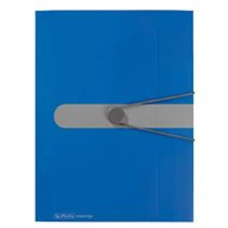 Herlitz Gummizugmappe A4, PP opak, blau