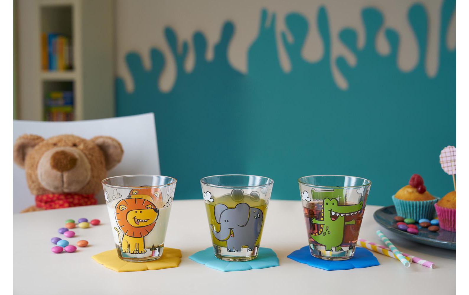 Kindertasse Bambini Tiermotiv, 215 ml, 6 StückTrinkgläser Set für Kinder