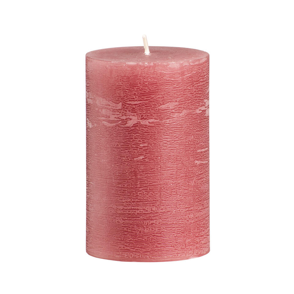 Stompkaars rustiek Sfeer - oudroze - 11 cm