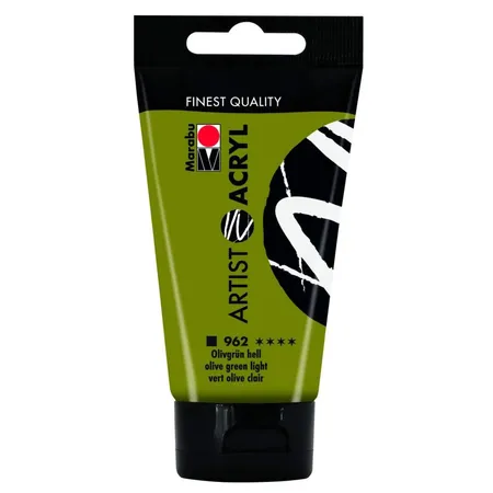 Marabu Artist Acryl, Olivgrün hell 962, 75 ml