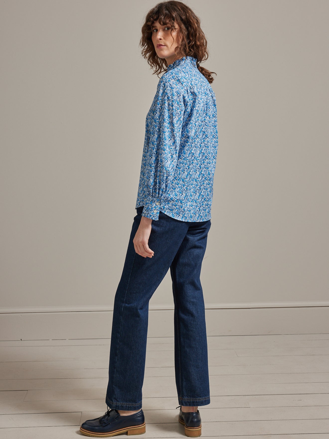 Chemise col froufrou femme tissu Liberty - Limited Collection