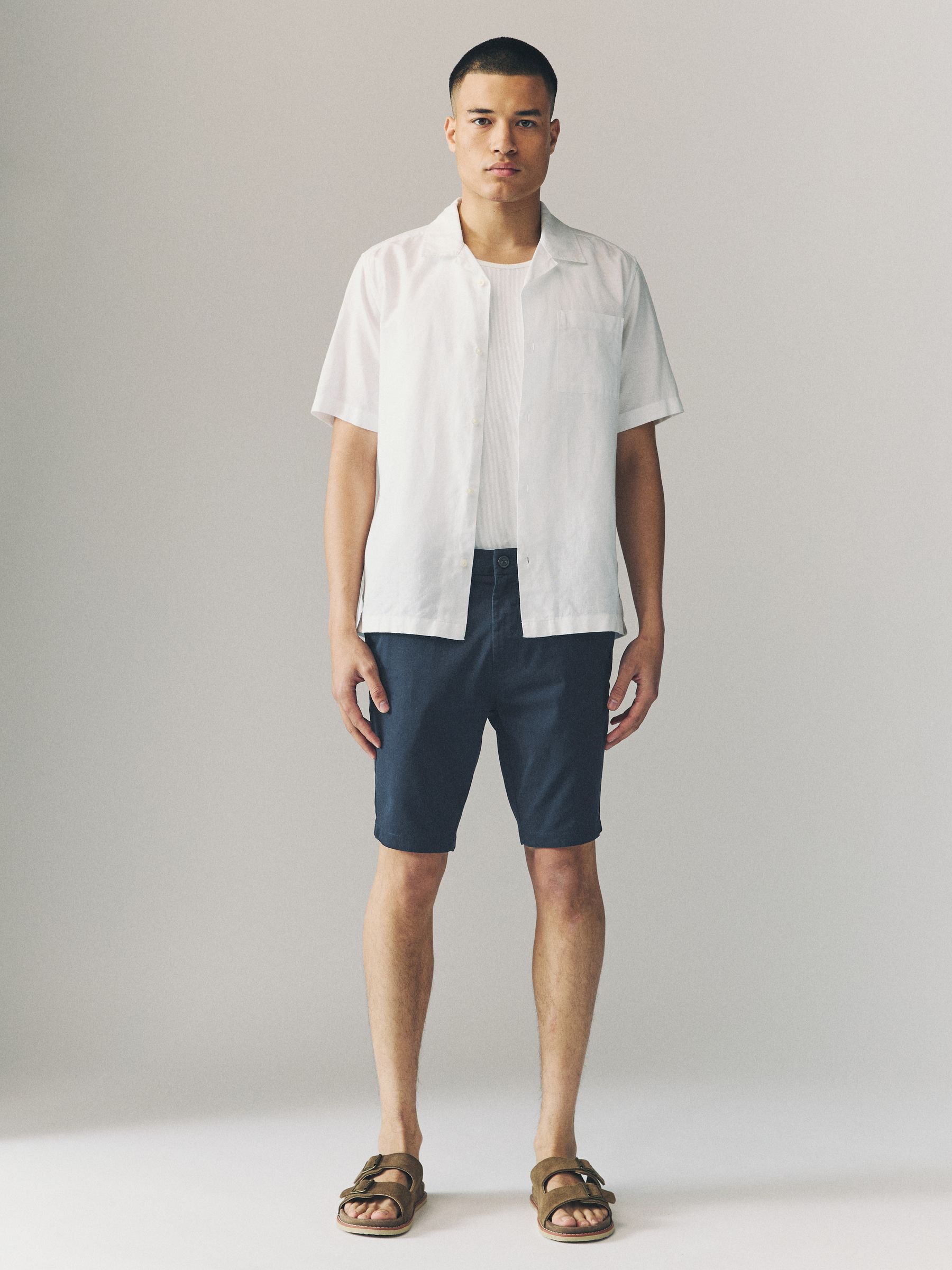 Multi - Strakke Pasvorm - Set van 4 chinoshorts met stretch
