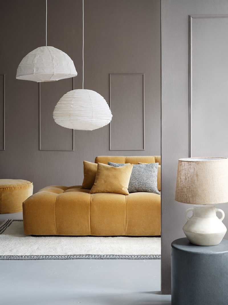 Cebu taklampe Juteskjerm med hvit ledning 120cm.