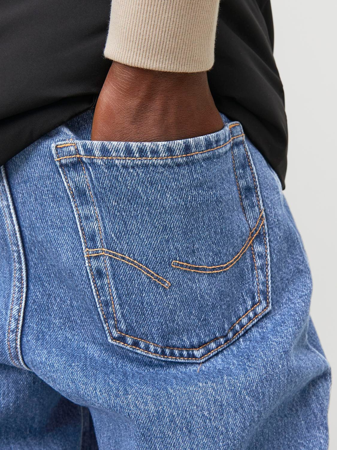 Jack & Jones Junior Relax-fit-Jeans »JJIALEX lässig, pflegeleicht, hoher Komfort«, Abriebeffekte, modisch, relaxed fit, Denim