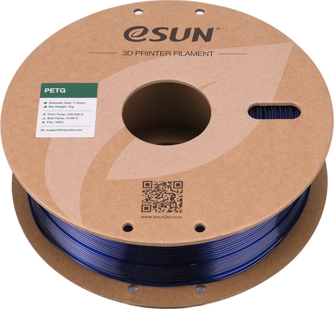 eSUN  PETG Translucent Blue, 1,75 mm / 1000 g    Lichtdurchlässiges Filament mit ausgezeichneter Schlagfestigkeit