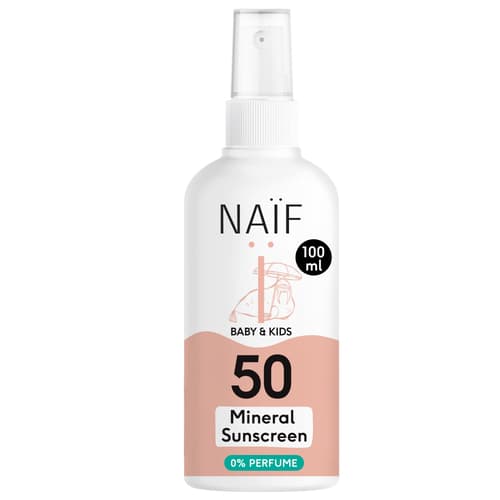 Naïf Care Sonnenschutzspray Baby & Kind, 0% Parfüm LSF 50