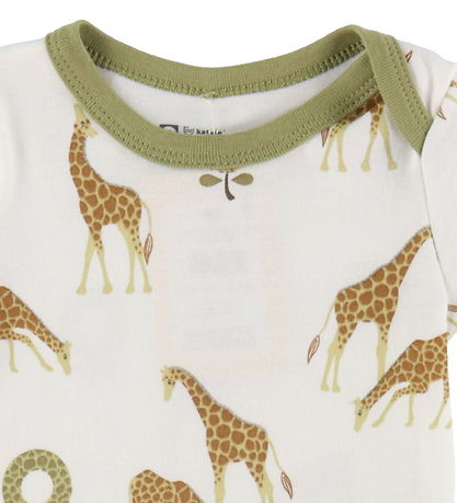 Katvig Sommerstrampler - Weiß m. Giraffe