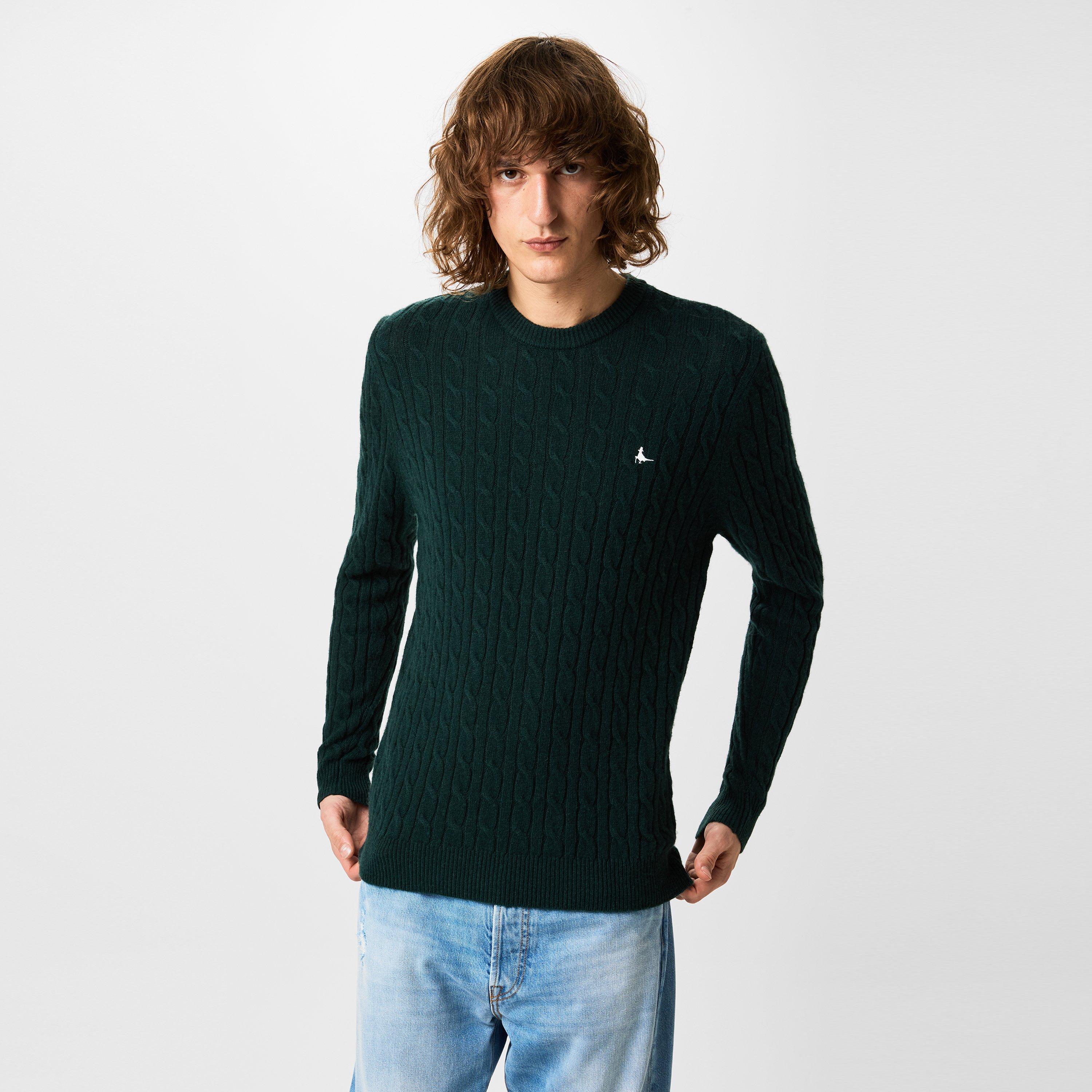 Jack Wills Marlow Merino Wool Blend Cable Knitted Jumper