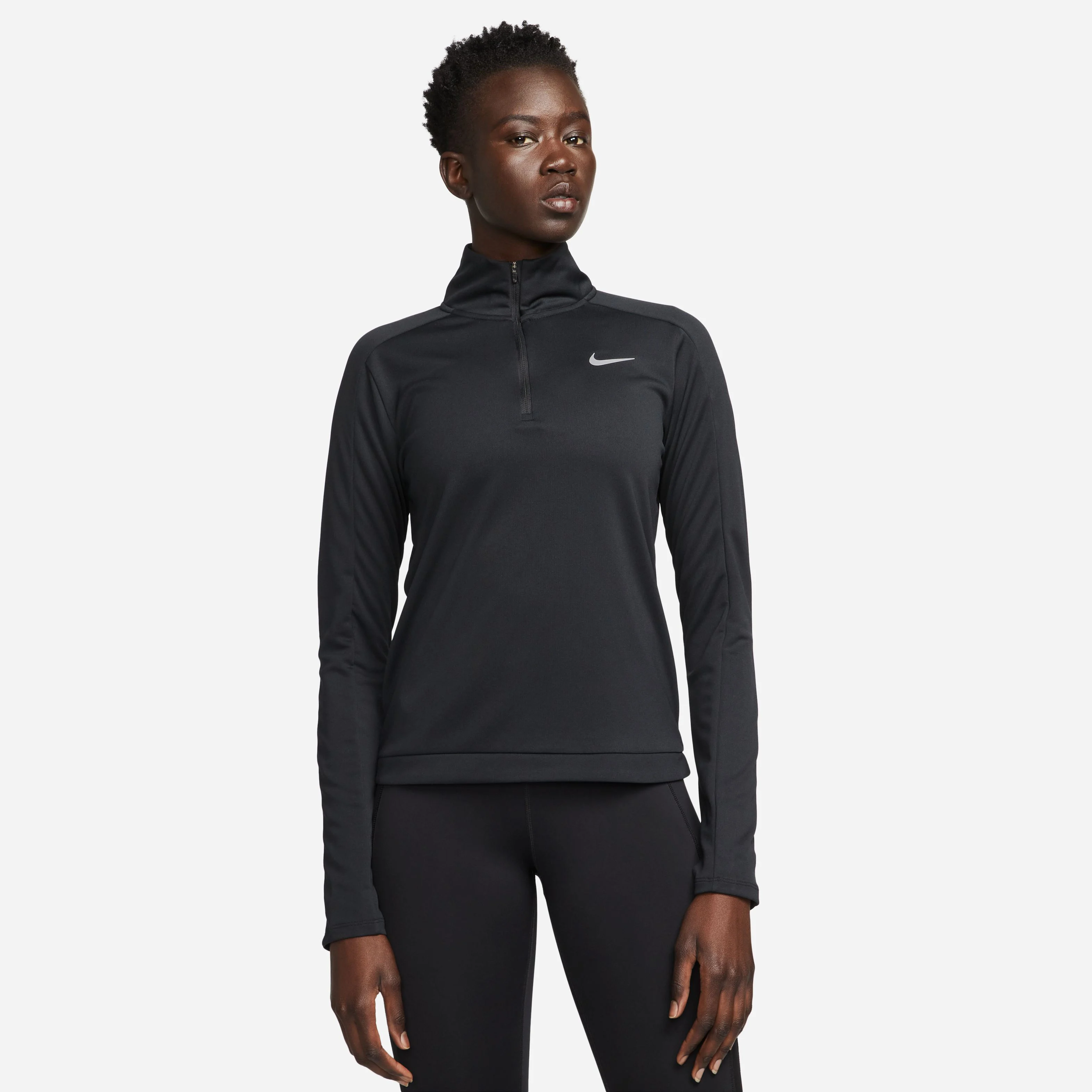 Nike Dri-Fit Pacer 1/4-Zip Haut Manches Longues Femmes - Noir