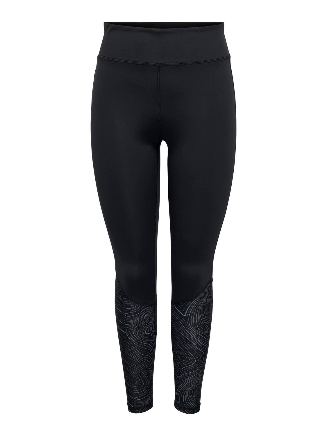 ONPMILA-2-ROCK Hohe Taille Enger Schnitt Sportleggings Black