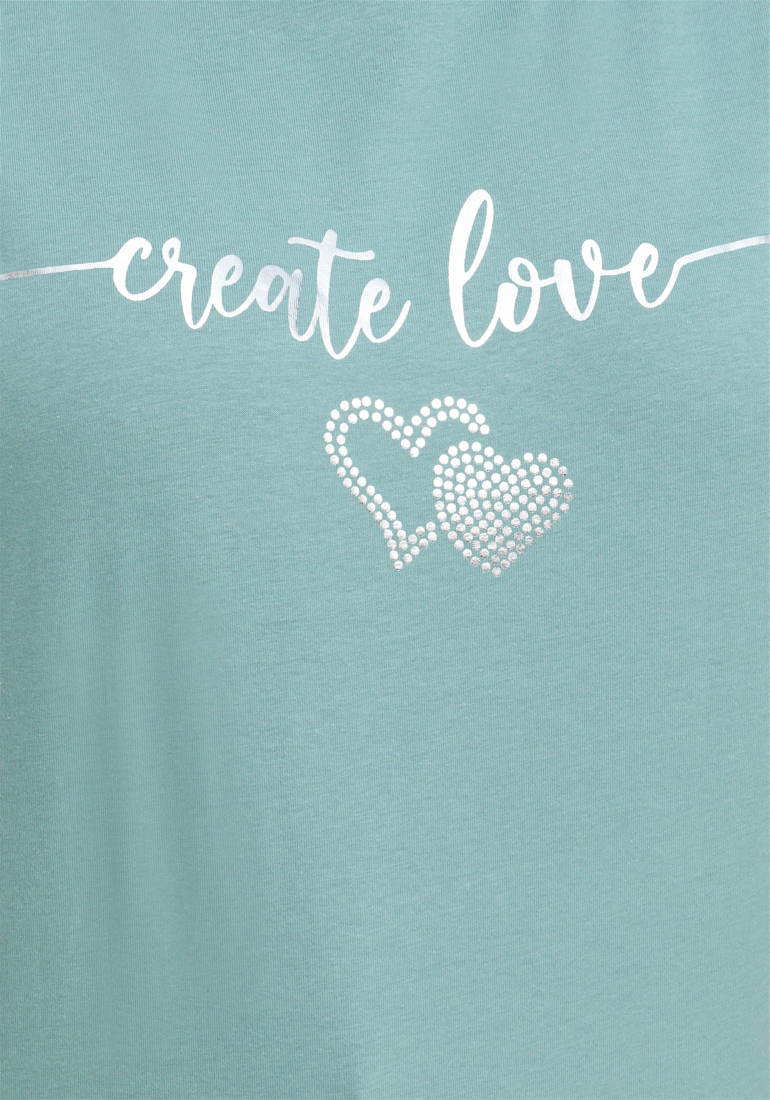 Jerseyshirt mit Glitzer-Frontprint