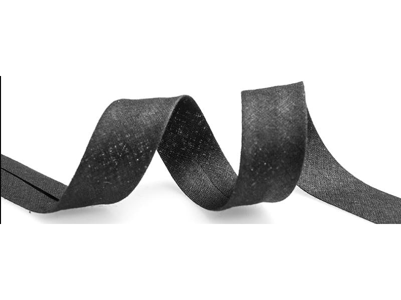 Prym Schrägband 40 x 20 mm, Coupon 3.5 m, Schwarz Zum Einfassen von Rundungen an T-Shirts, Tisch- und Bettwäsche