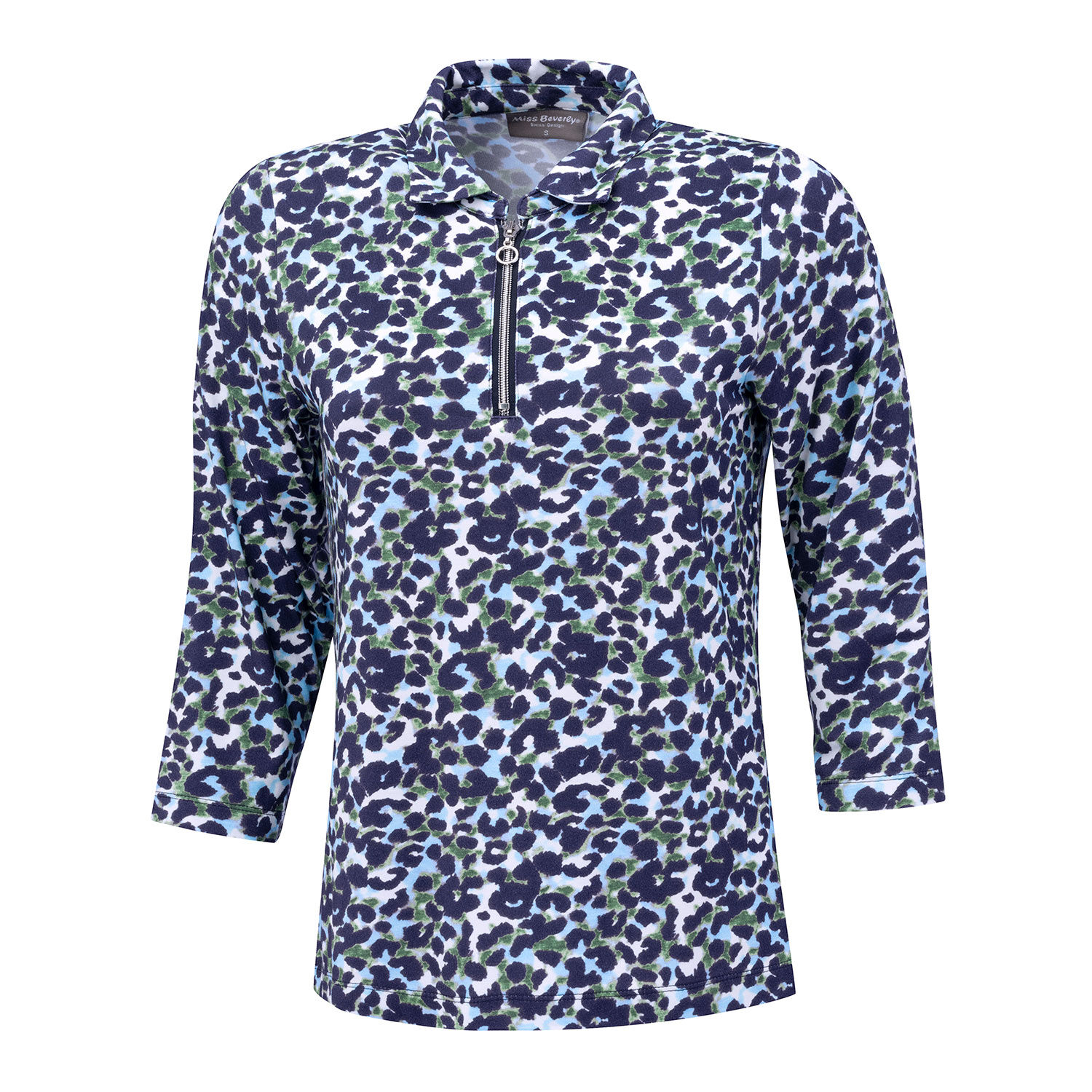Damen Poloshirt mit Allover-Print