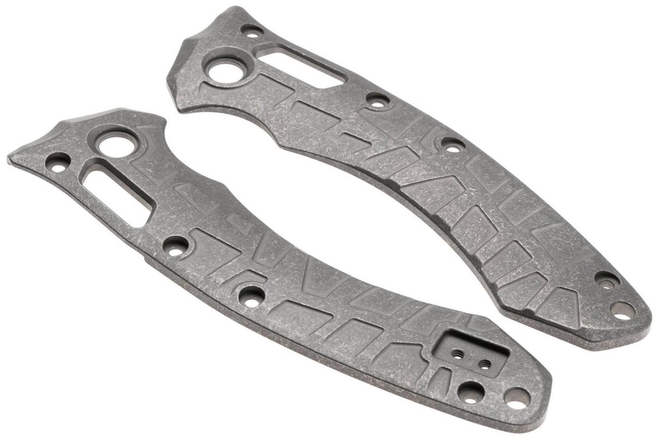 Lex Custom Microtech Amphibian Scales AMPHSW Stonewashed Titanium, handgreepschalen