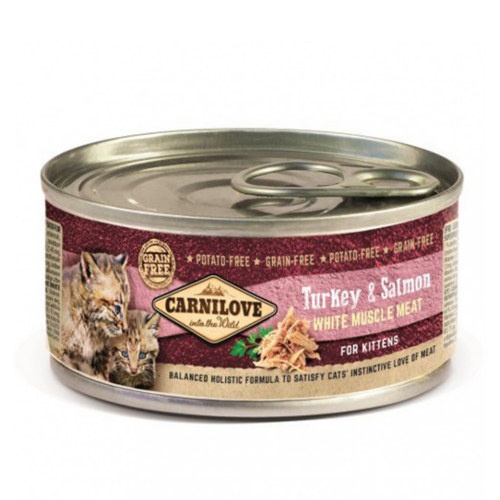 Carnilove Salmão e Peru em Lata para Gatinhos