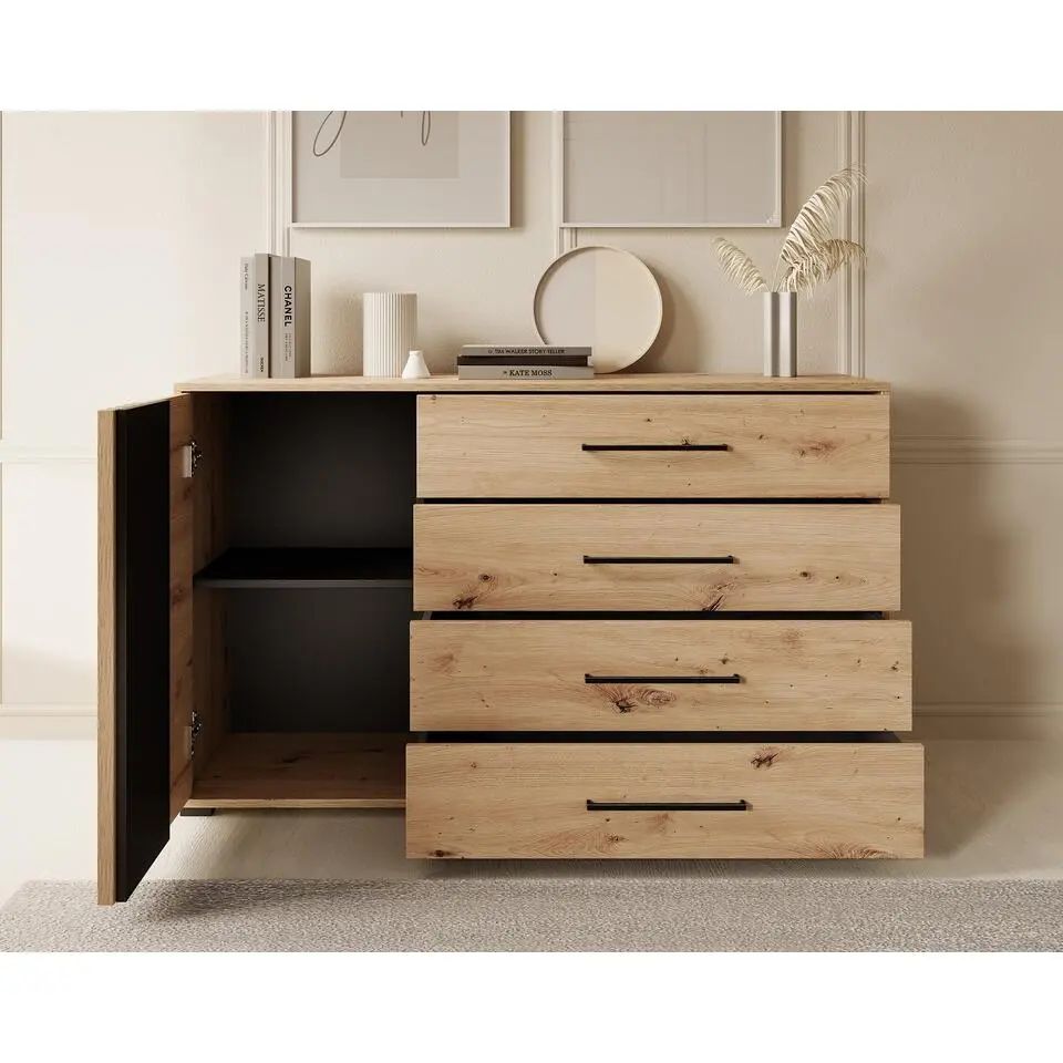 Meubella - Dressoir Adyson - Eiken - 138 cm