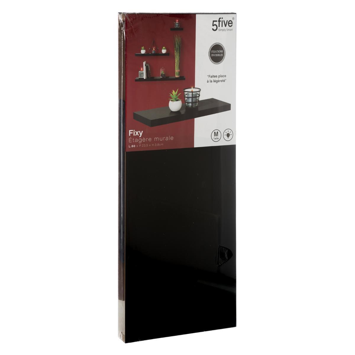 ETAGERE MURALE 60CM NOIR