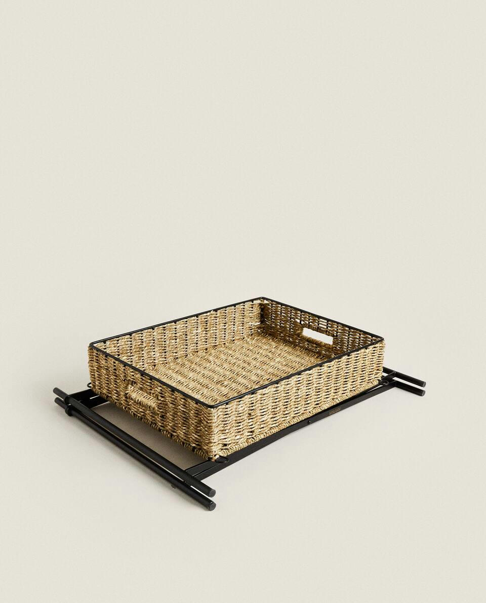 MESA QUADRADA DOBRÁVEL COM BANDEJA