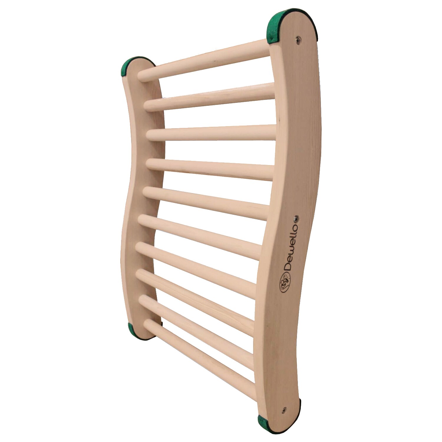 Dewello® Sauna Rückenlehne Rückenstütze aus Hemlock-Holz, ergonomisch geformt, Anti-Rutsch Enden, Holz Lehne Saunazubehör