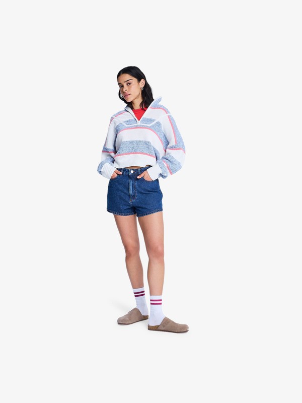 Offshore Mid Ocean Blue Short en denim Bleu Femme