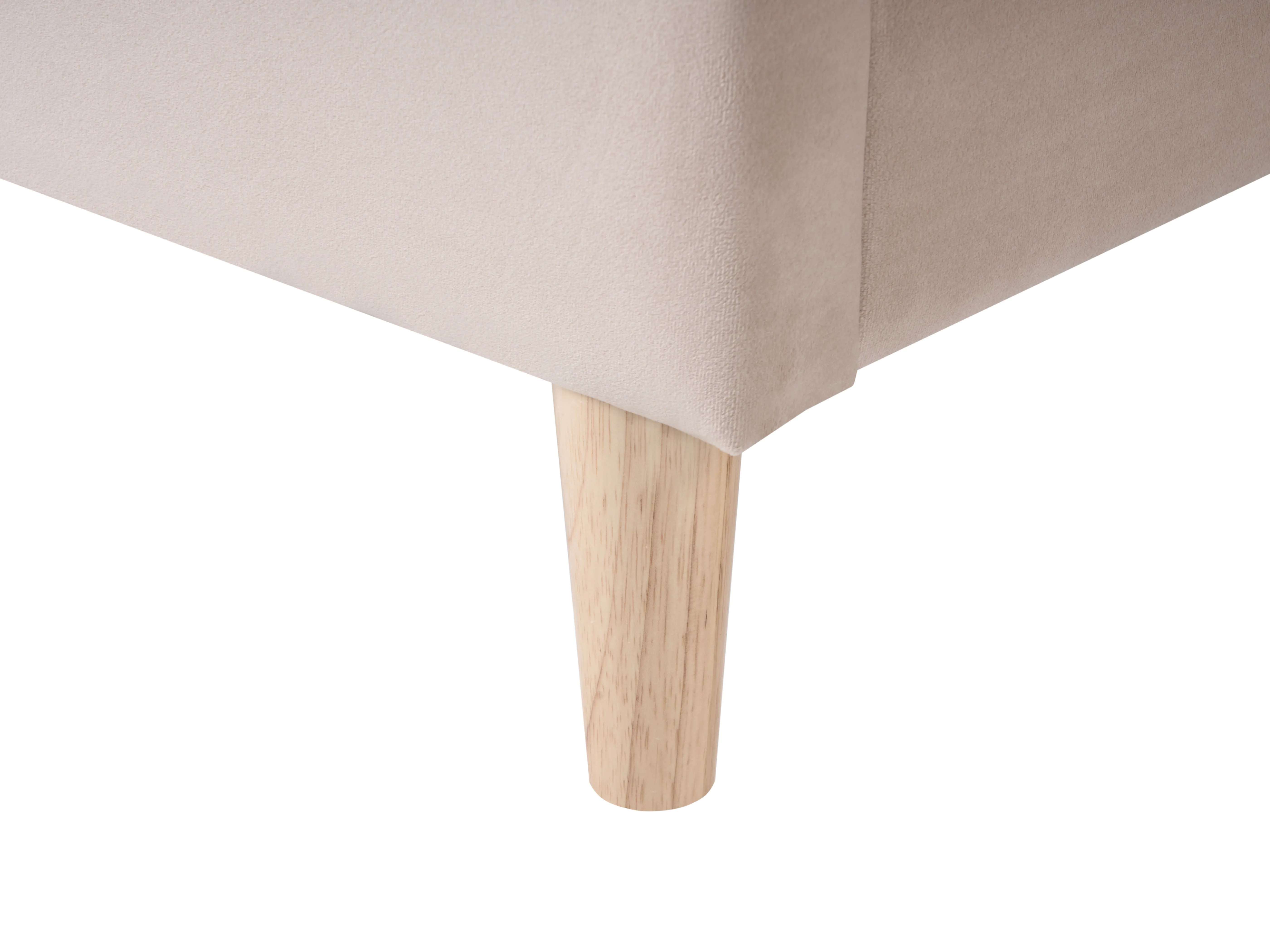 Bed Fluweel CORSAINT 90 x 200 cm Beige