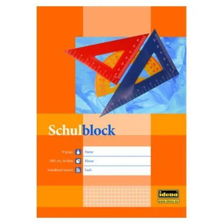 Idena Schulblock A4, 50 Blatt, gelocht, Lineatur 28