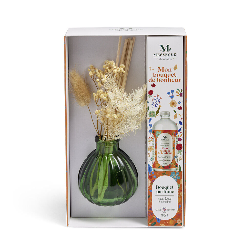 Diffuseur avec fleurs séchées Messegué Mon bouquet de bonheur - 100ml