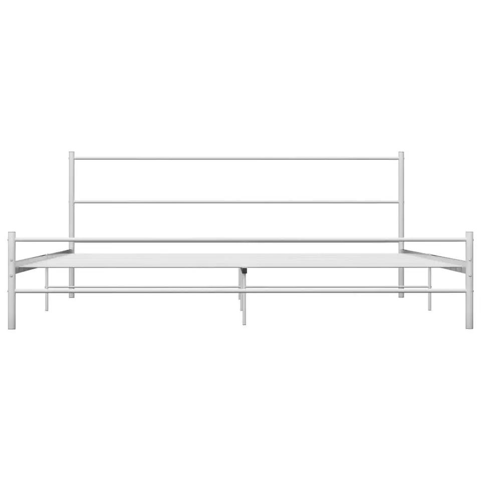 vidaXL - Bed frame - Wit - Metaal - 180x200 cm