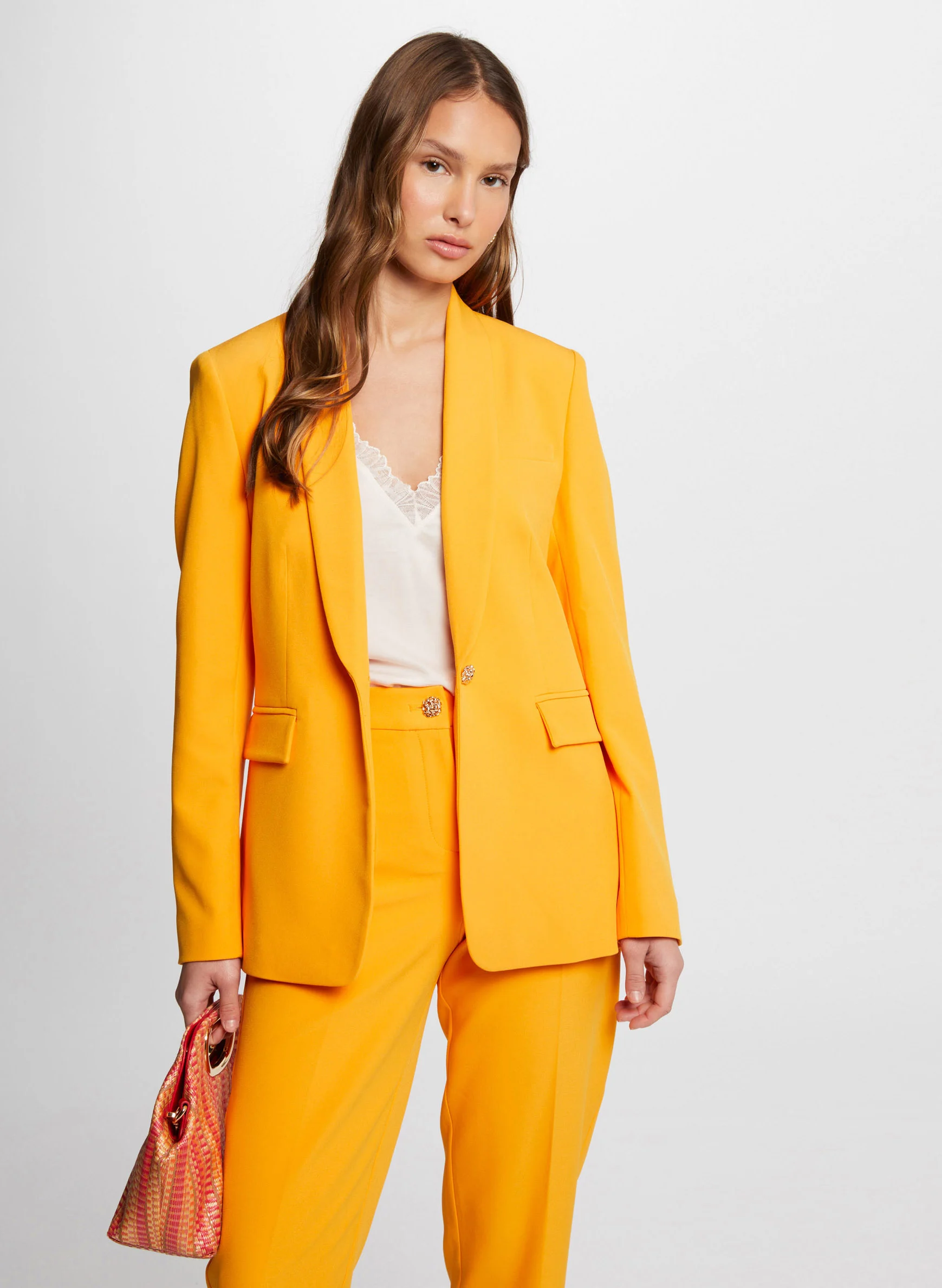 VRELI.F - Veste de tailleur cintrée | Orange