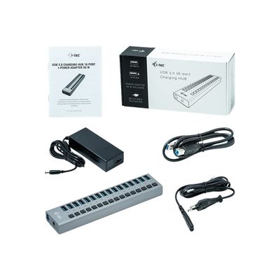 i-Tec USB 3.0 Charging HUB - Hub - 16 x SuperSpeed USB 3.0 - de bureau