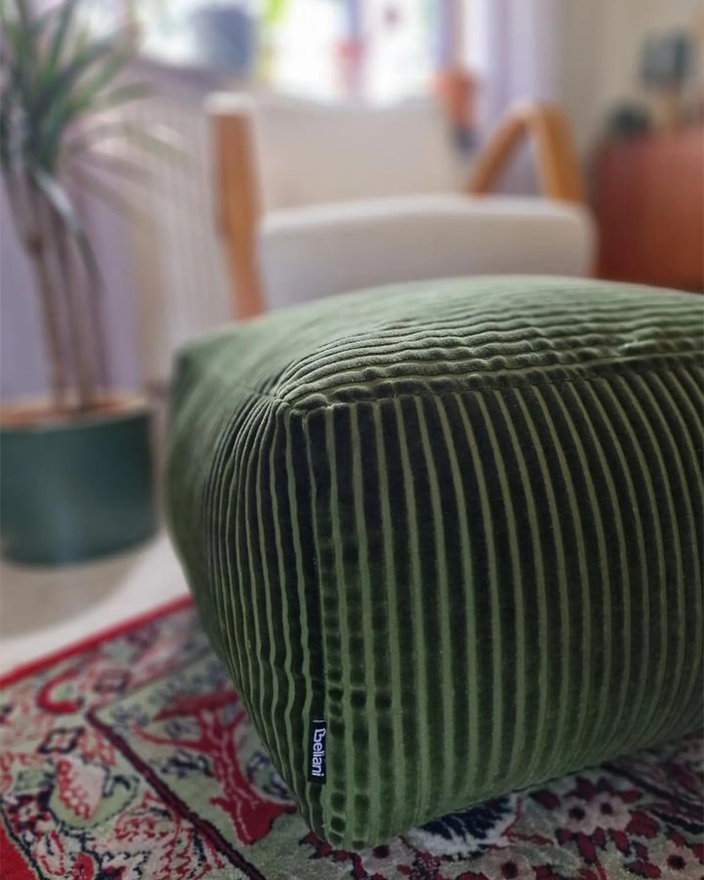 Poef MUKKI Katoen Donkergroen