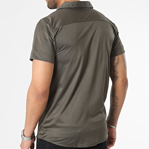 Chemise Manches Courtes Vert Kaki