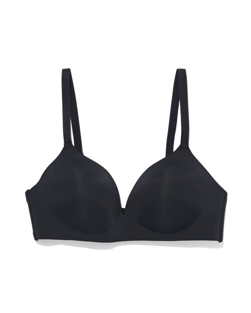 soutien-gorge préformé sans armatures recyclé/micro noir