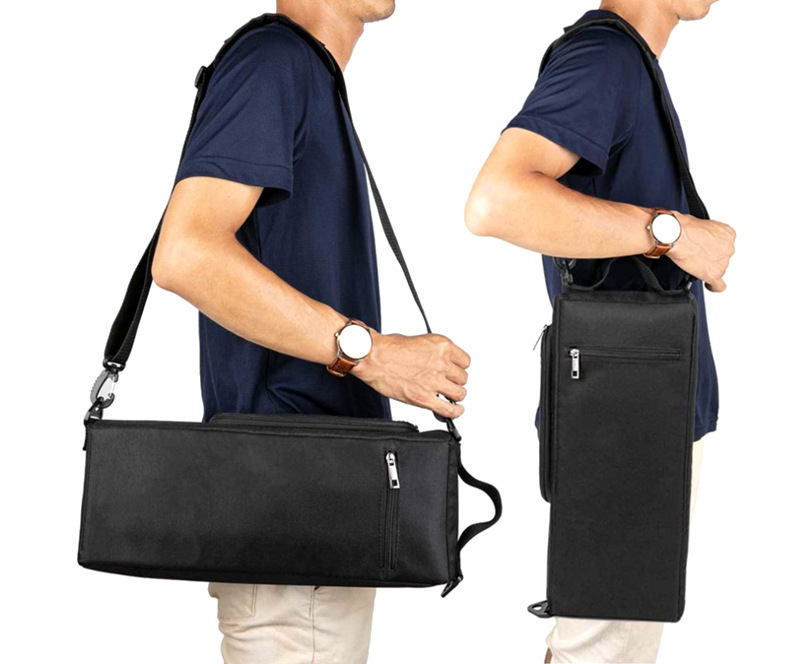 (1.5L) Picknick Thermotasche Kühltasche Isoliertasche   Schultergurt - Schwarz