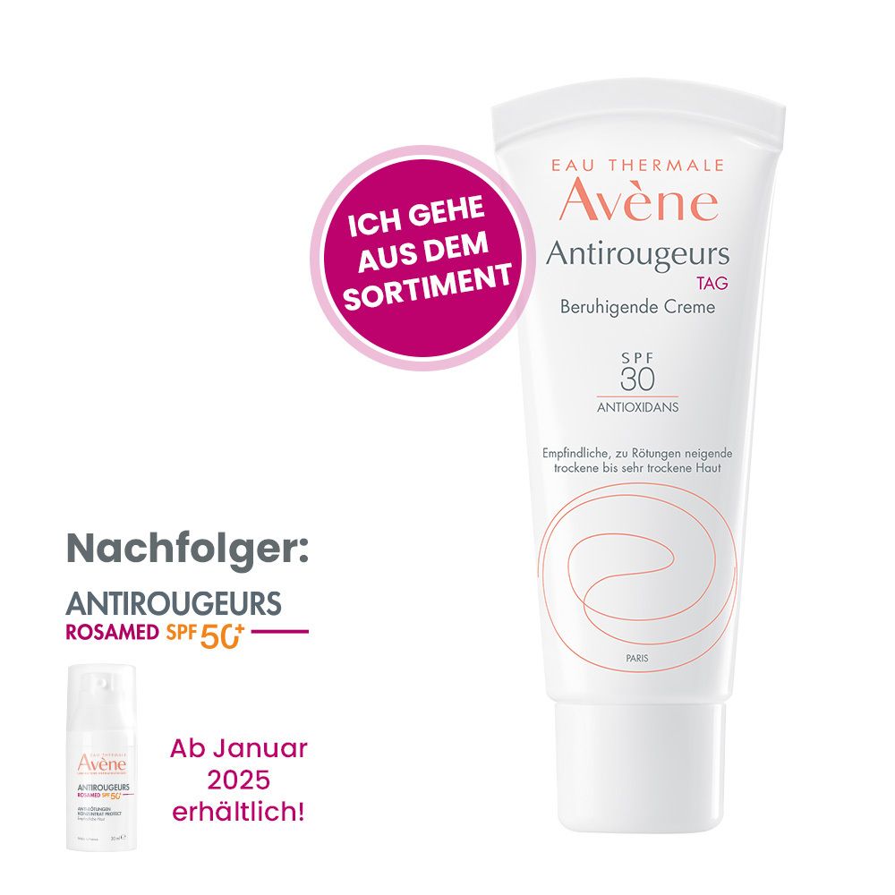 Avène Antirougeurs Tag Beruhigende Creme mit SPF 30 - beruhigend bei Rötungen und Rosacea-Behandlung