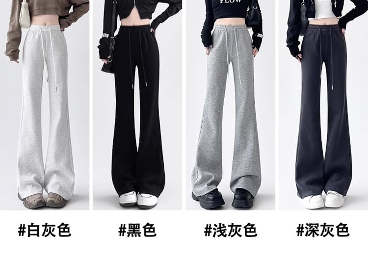 Fanoy - Bootcut joggingbroek met trekkoordtaille