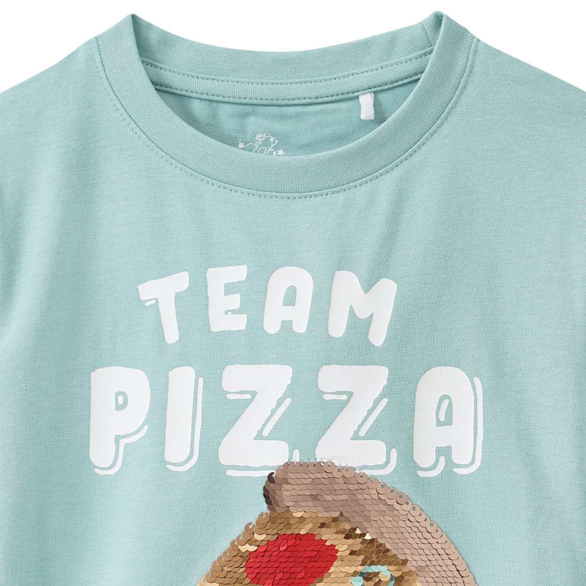 Topolino Jungen T-Shirt mit Wendepailletten helltürkis