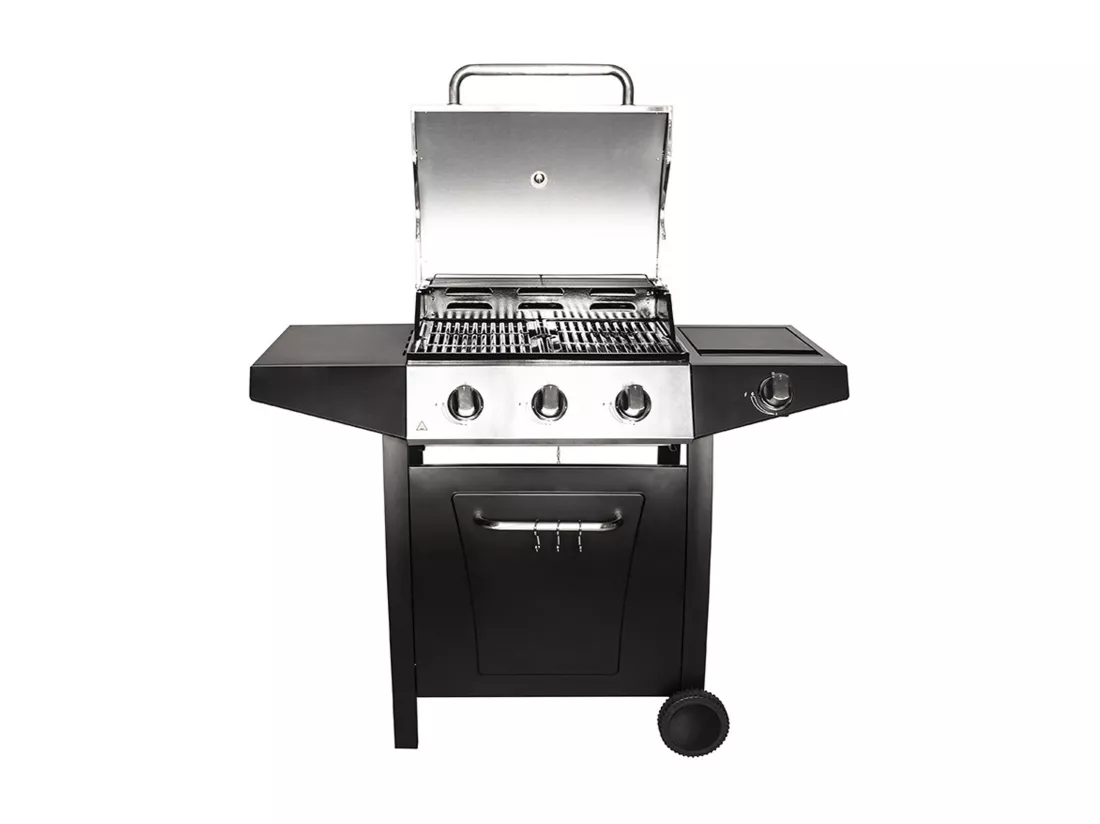 Somagic Barbecue gaz sur pied 3 feux 10.500w noir - 335541