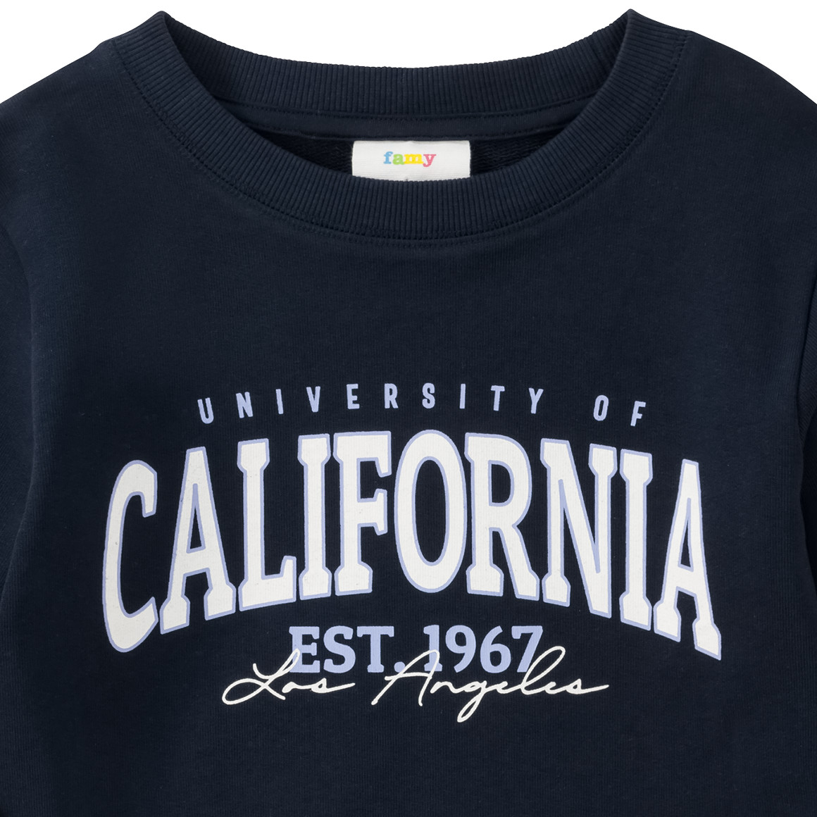 Famy Mädchen Sweatshirt mit Print dunkelblau